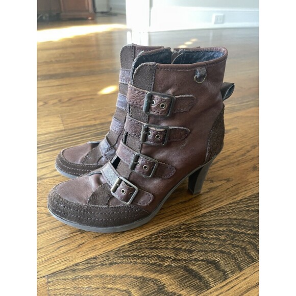 Jump For The People Women's leather heeled ankle bootsSize US7 - Picture 4 of 10